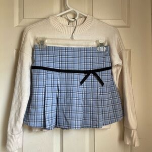 Abercrombie Kids Cream Knit Sweater with Skirt